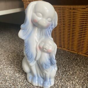 Vintage Ceramic Spaniels Dog & Puppy Figurine